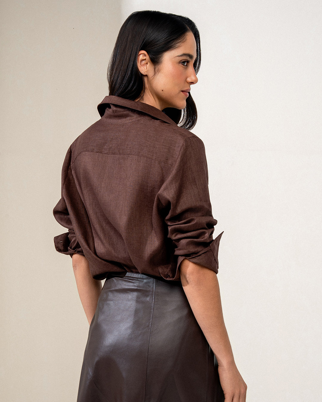CAMISA ANNA MADRE REINA LINHO MADEIRA