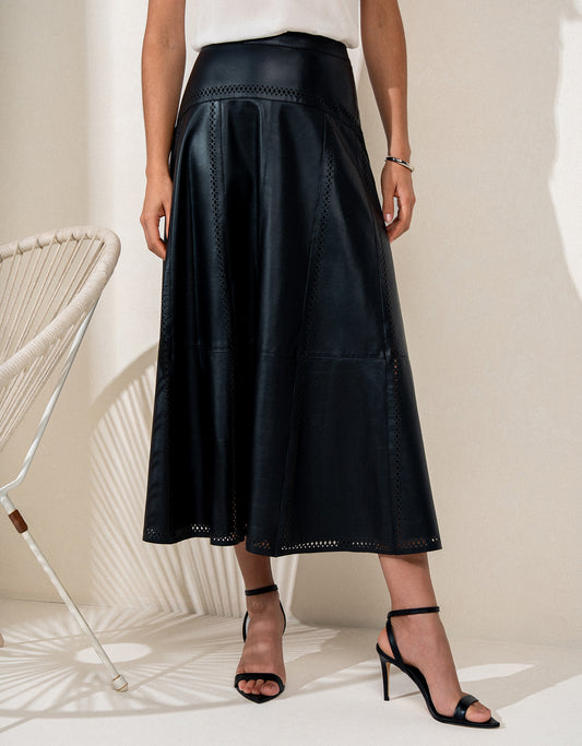 SAIA NÍVEA MADRE REINA COURO PRETO