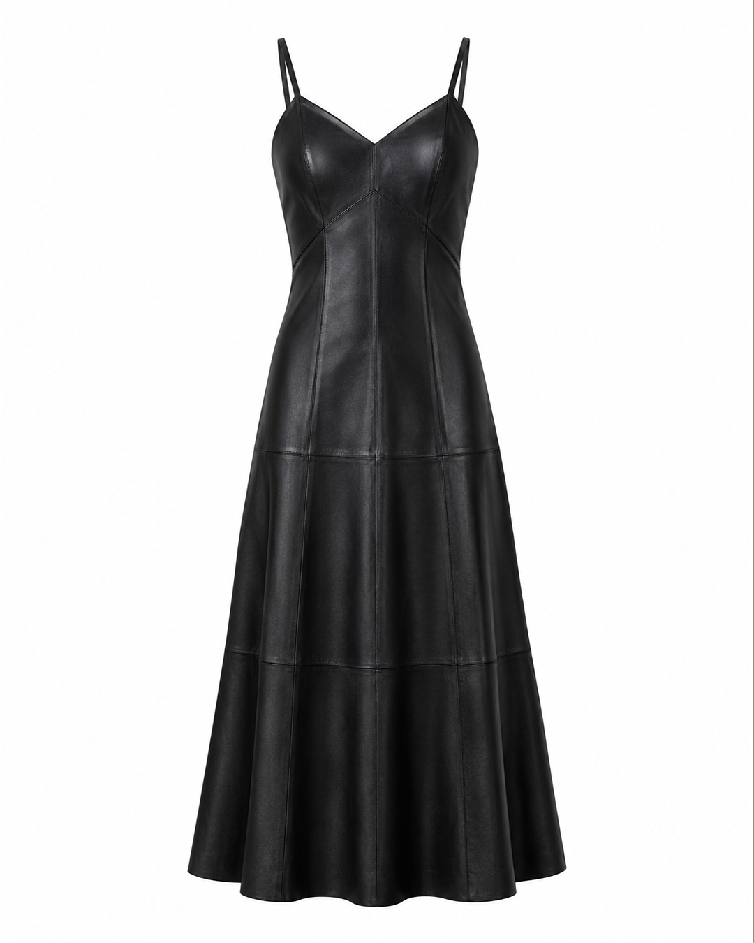 VESTIDO LAILA MADRE REINA COURO PRETO