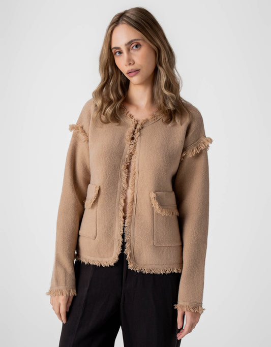 CASACO BETINA MADRE REINA TRICOT BEGE