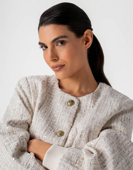CASACO SARAH MADRE REINA OFF WHITE