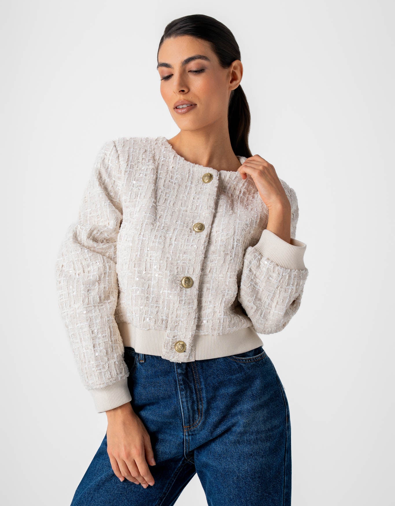 CASACO SARAH MADRE REINA OFF WHITE