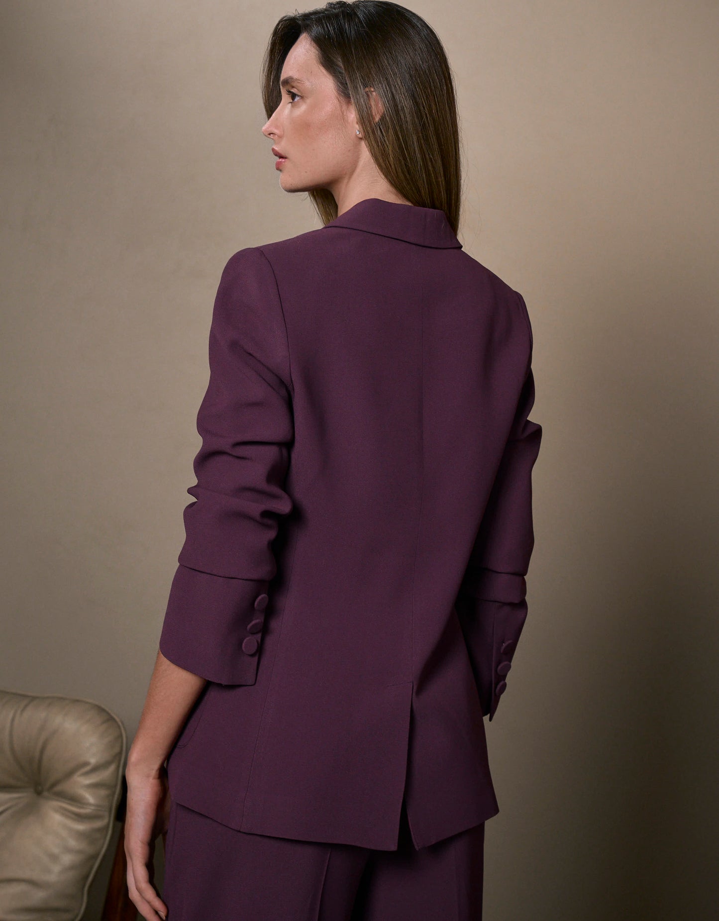 BLAZER MIRELLA MADRE REINA ALFAIATARIA BERINJELA