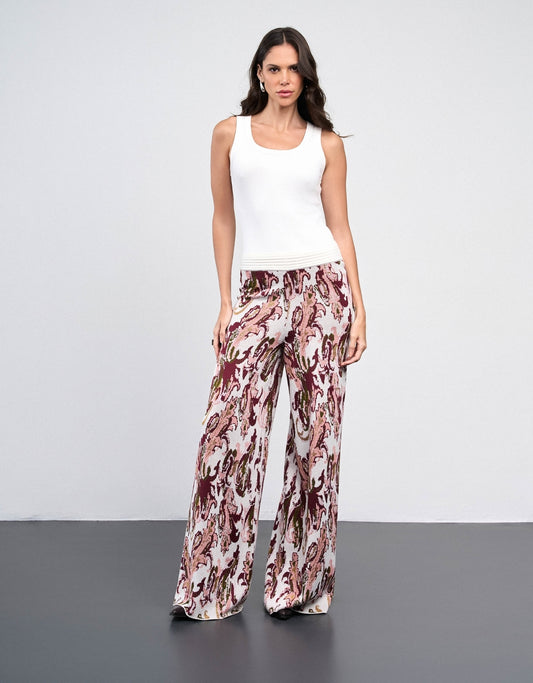 CALÇA MADRE REINA TRICOT PAISLEY