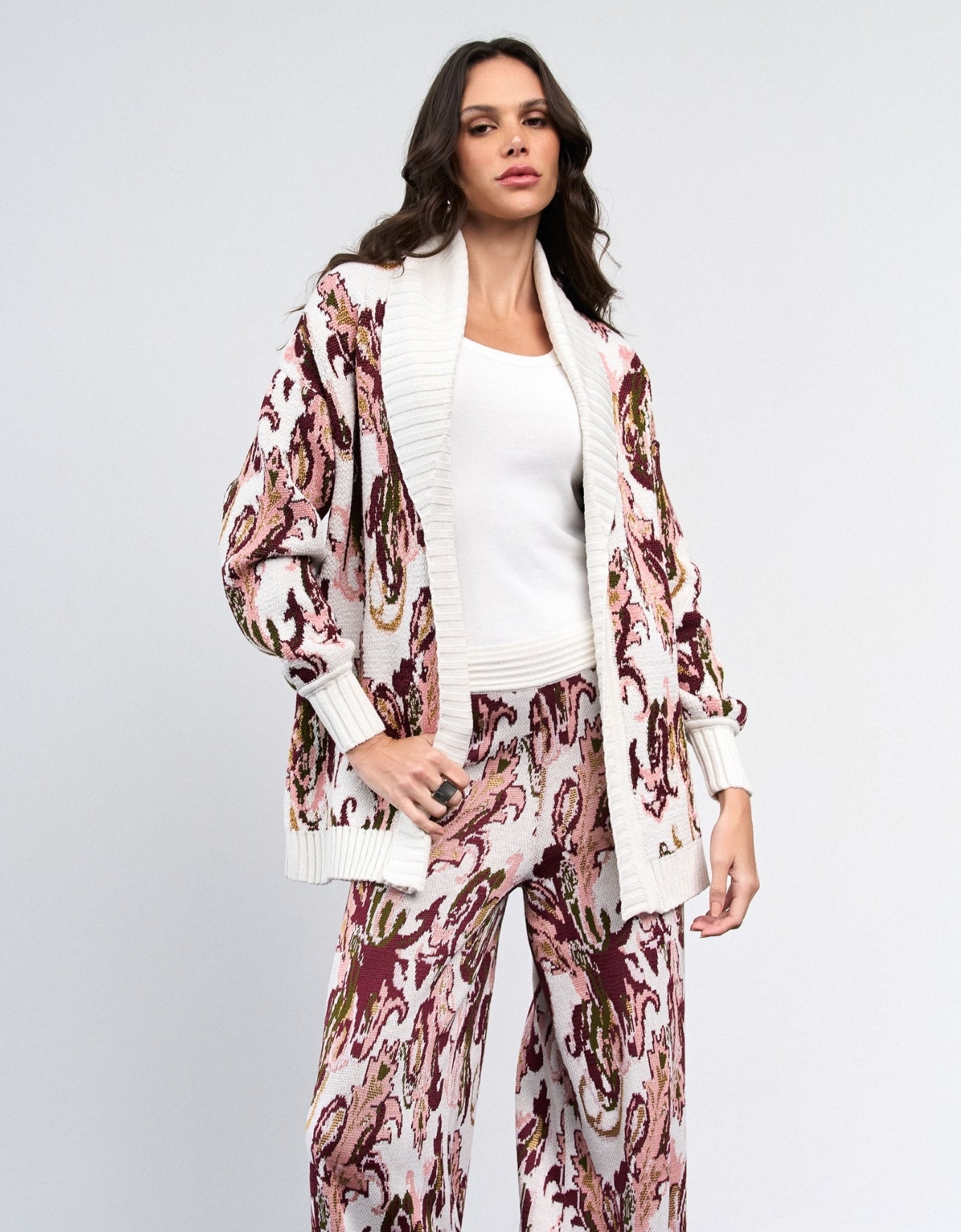 MAX CARDIGAN MADRE REINA TRICOT PAISLEY FLORAL