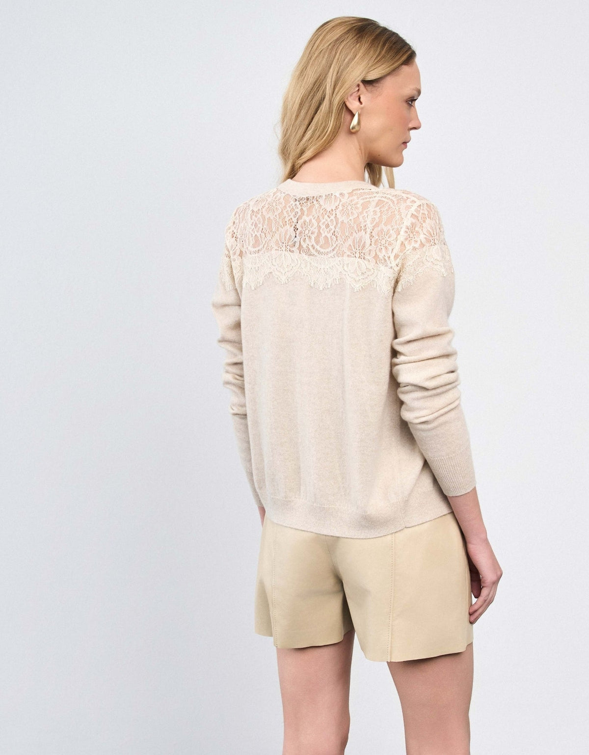 CARDIGAN RENDA MADRE REINA CASHMERE DESERT