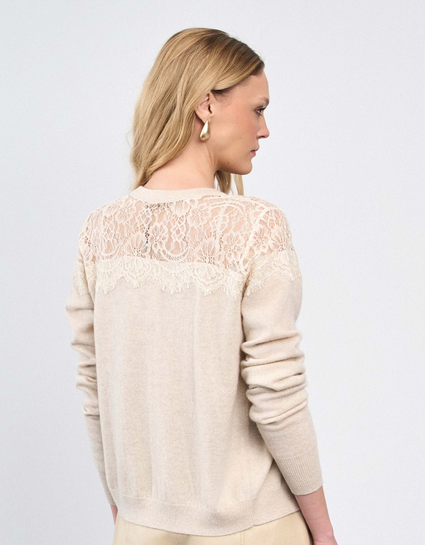 CARDIGAN RENDA MADRE REINA CASHMERE DESERT