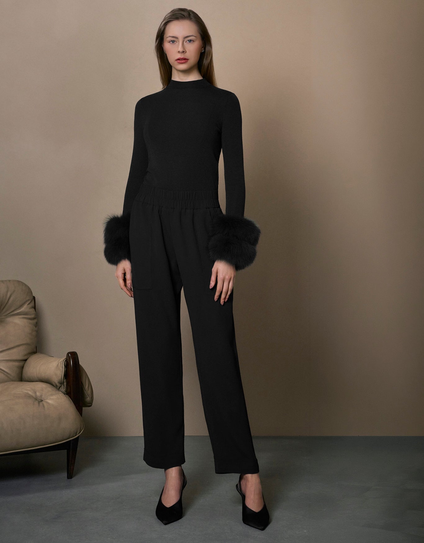 CALCA CREPE ALANIS MR DIFERENCIADOS PRETO