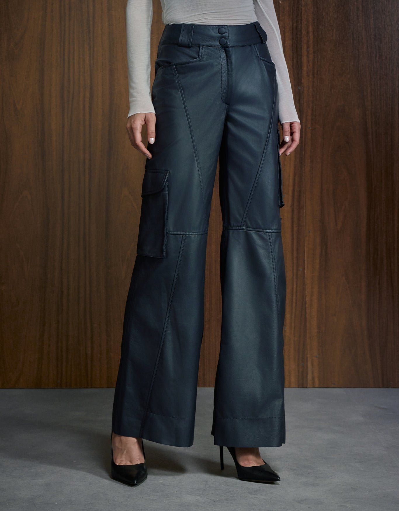 CALÇA HELO MADRE REINA COURO AZUL MARINE