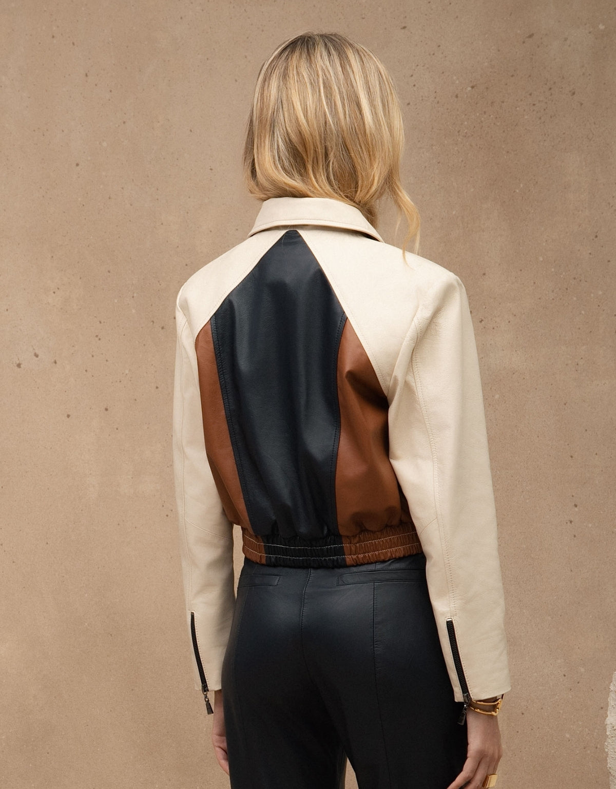 JAQUETA GAIA MADRE REINA COURO AZUL MARINE