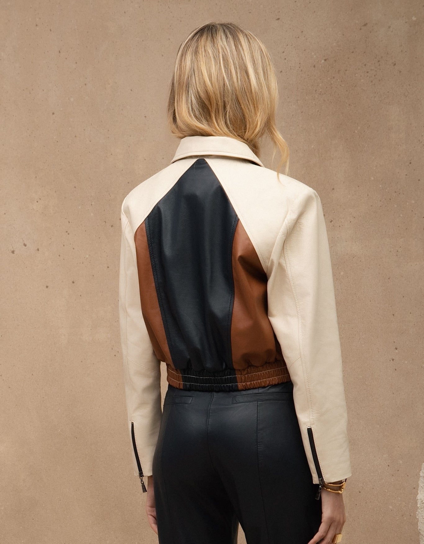 JAQUETA GAIA MADRE REINA COURO AZUL MARINE