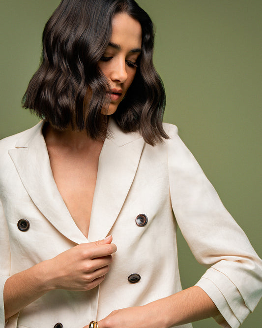 BLAZER MARIAH MADRE REINA LINHO CREMA
