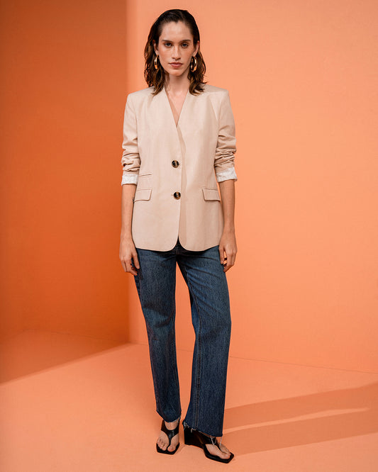 BLAZER PAOLA MADRE REINA ALFAIATARIA CREMA