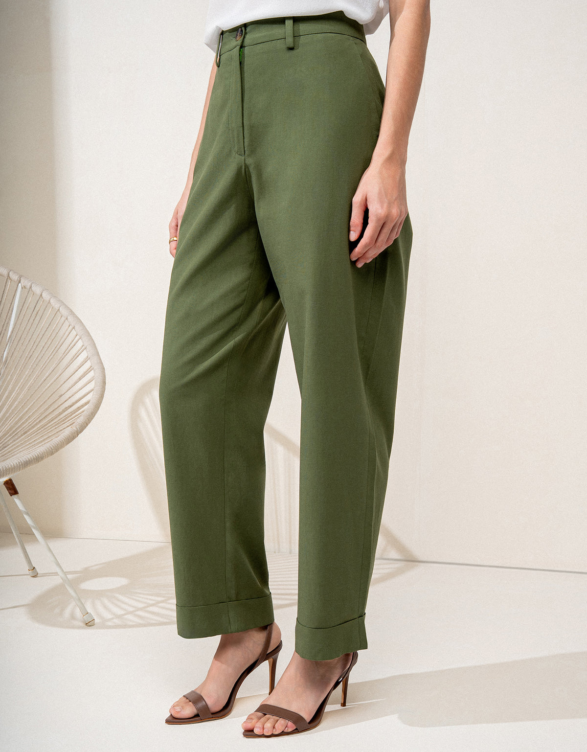 CALÇA PAOLA MADRE REINA ALFAIATARIA VERDE SELVA
