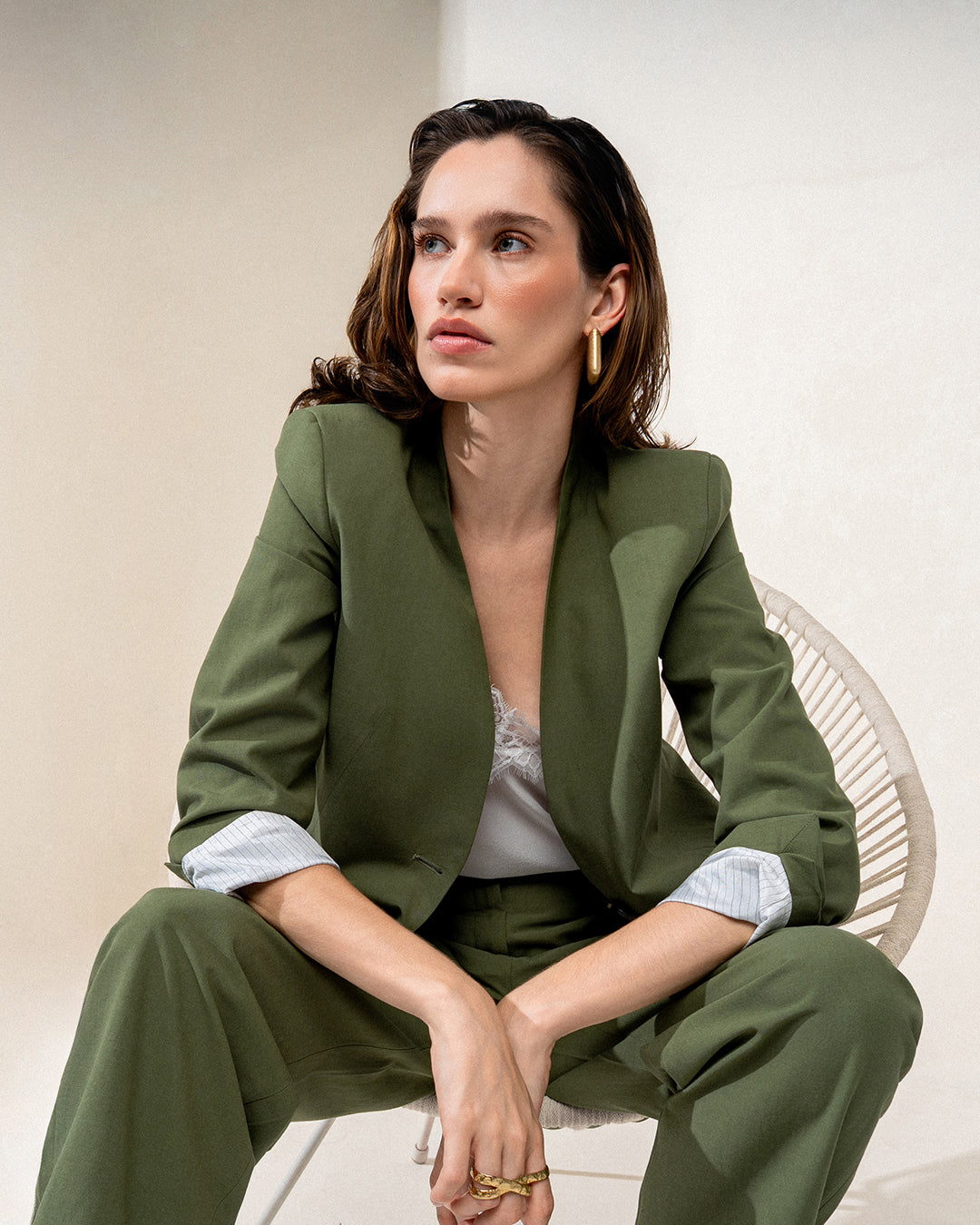 BLAZER PAOLA MADRE REINA ALFAIATARIA VERDE SELVA