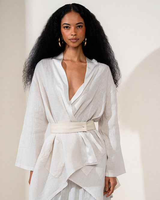 KIMONO MIRELLA MADRE REINA LINHO CREMA