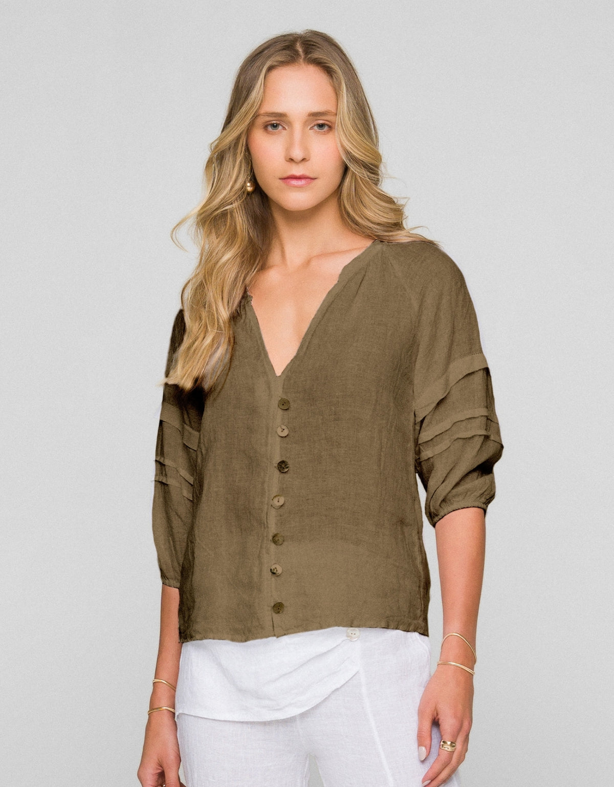 BLUSA GABI MADRE REINA LINHO NOZES