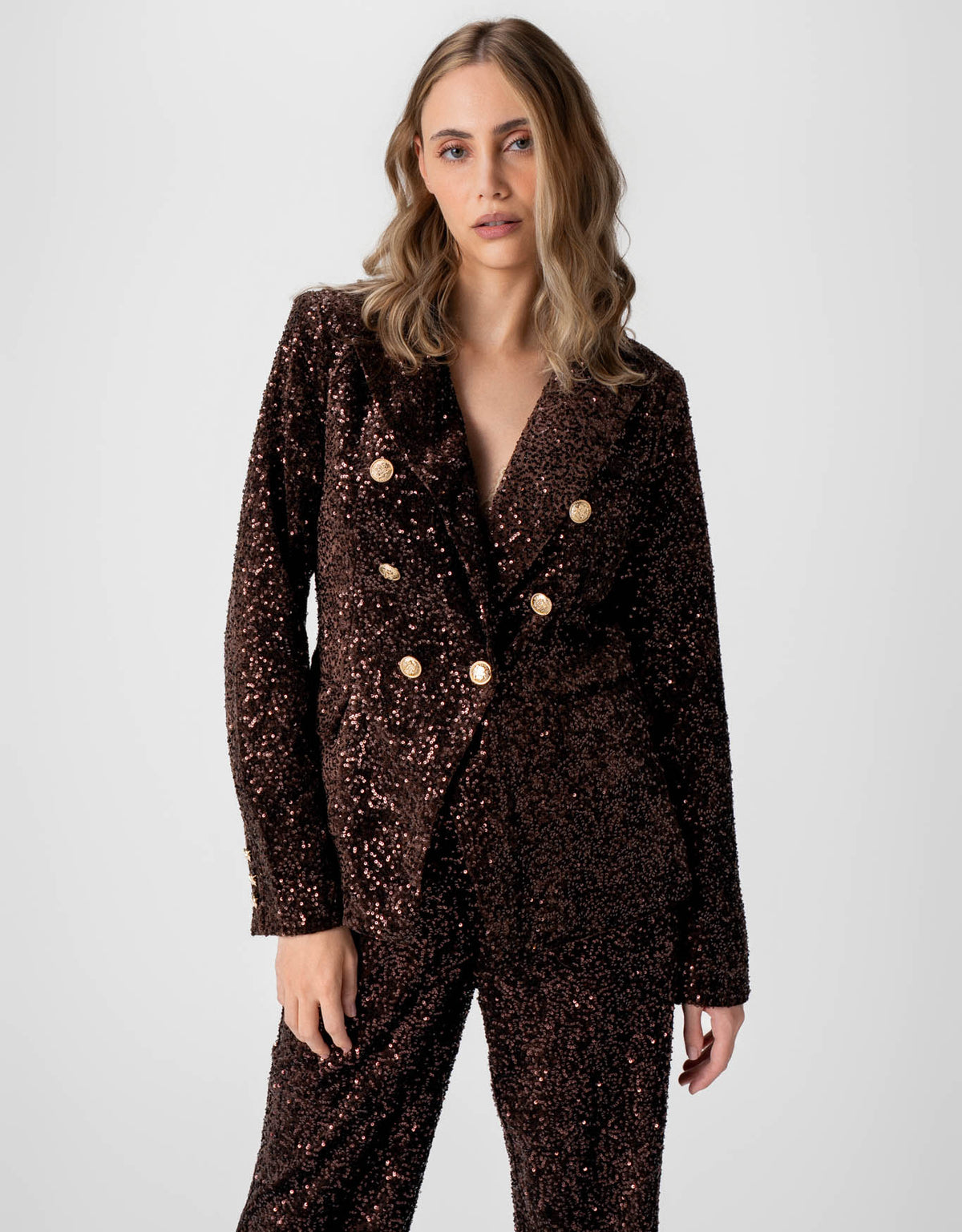 BLAZER BEATRIZ MADRE REINA CAFÉ