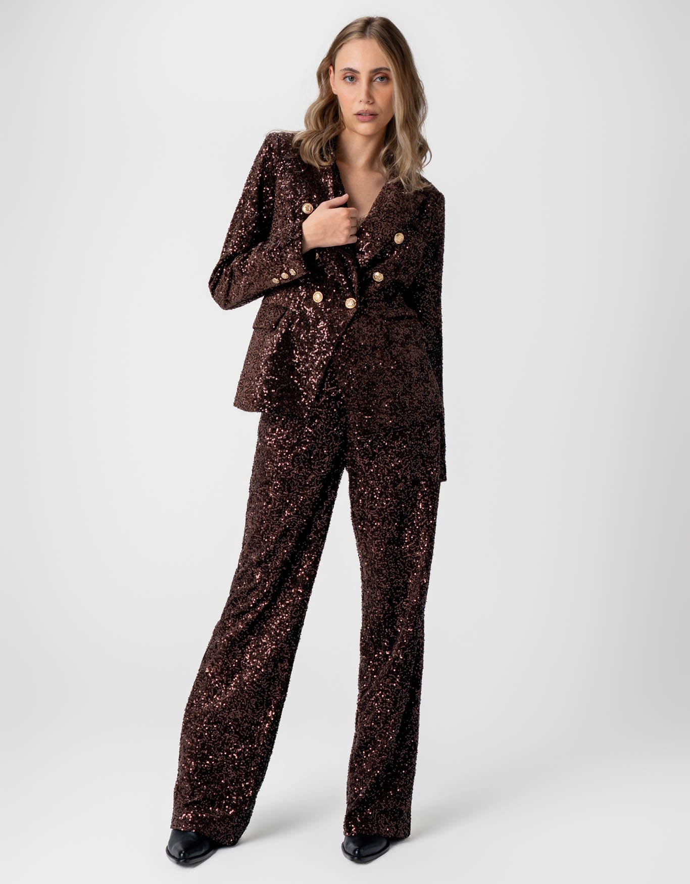 BLAZER BEATRIZ MADRE REINA CAFÉ