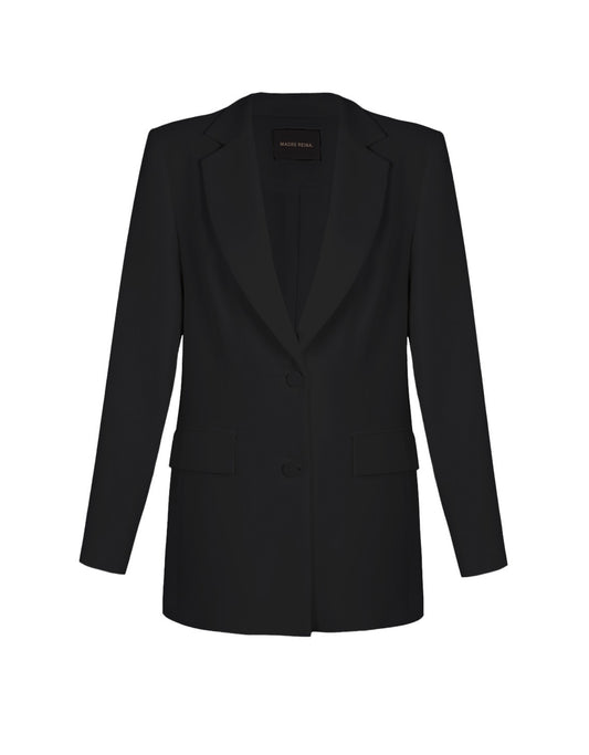 BLAZER HELOISA MADRE REINA CREPE PATOU PRETO