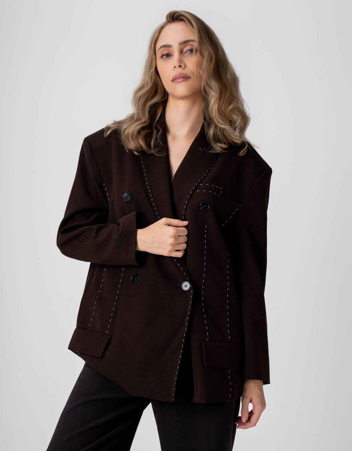 BLAZER IASMIN MADRE REINA CAFÉ