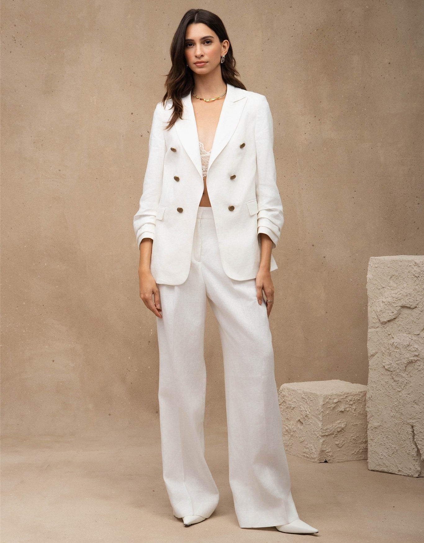 BLAZER MARIAH MADRE REINA LINHO OFF WHITE