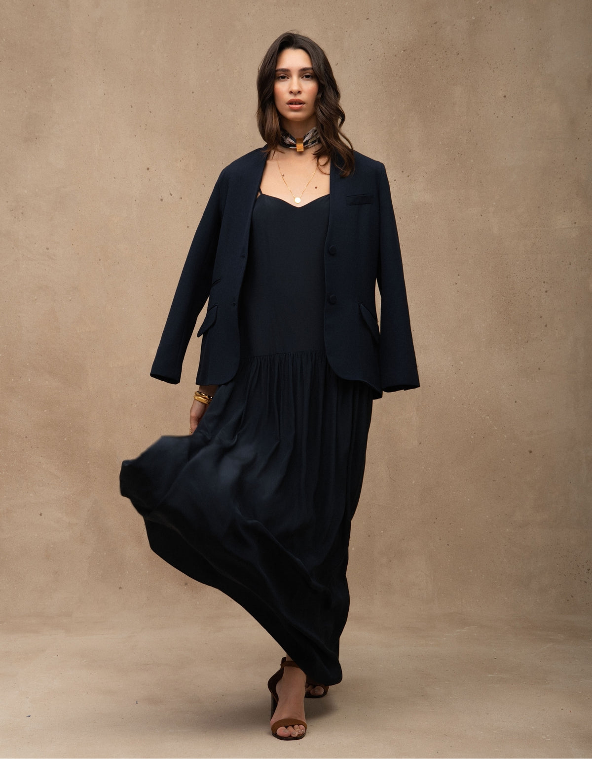 BLAZER PAOLA MADRE REINA ALFAIATARIA AZUL MARINE