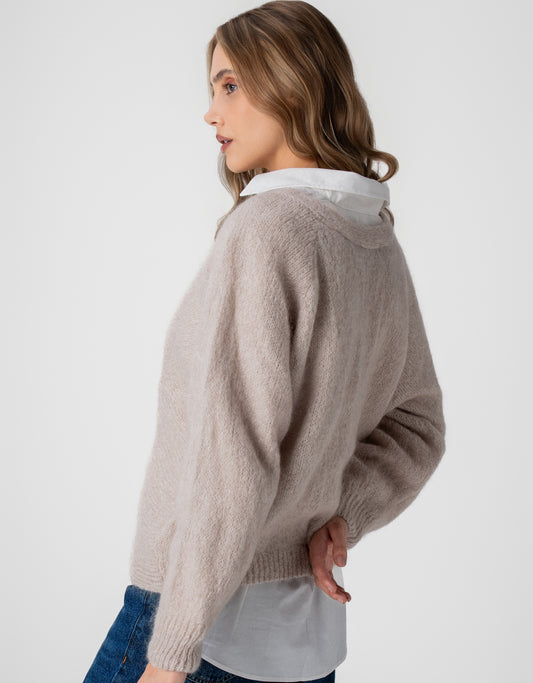 BLUSA BARBARA TRICOT MADRE REINA BEGE