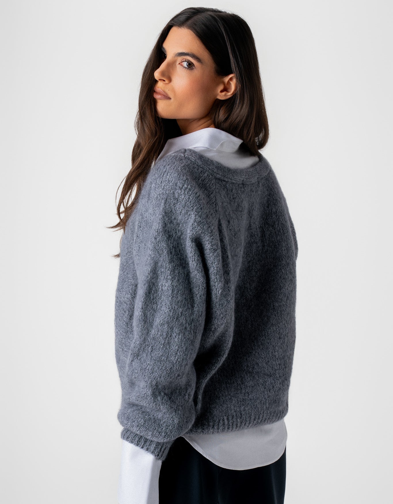 BLUSA BARBARA TRICOT MADRE REINA CINZA