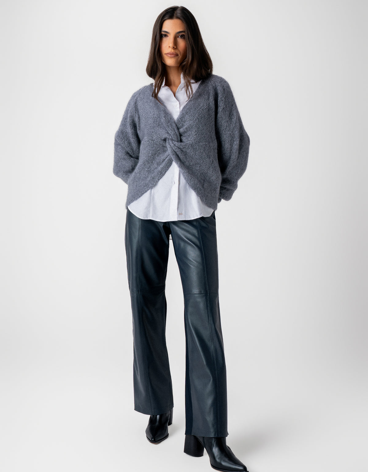 BLUSA BARBARA TRICOT MADRE REINA CINZA