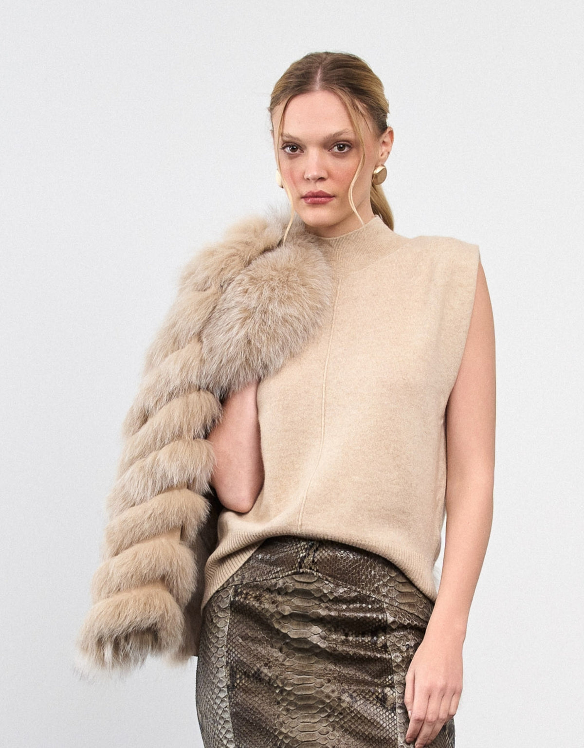 BLUSA BELLA  MADRE REINA CASHMERE DESERT