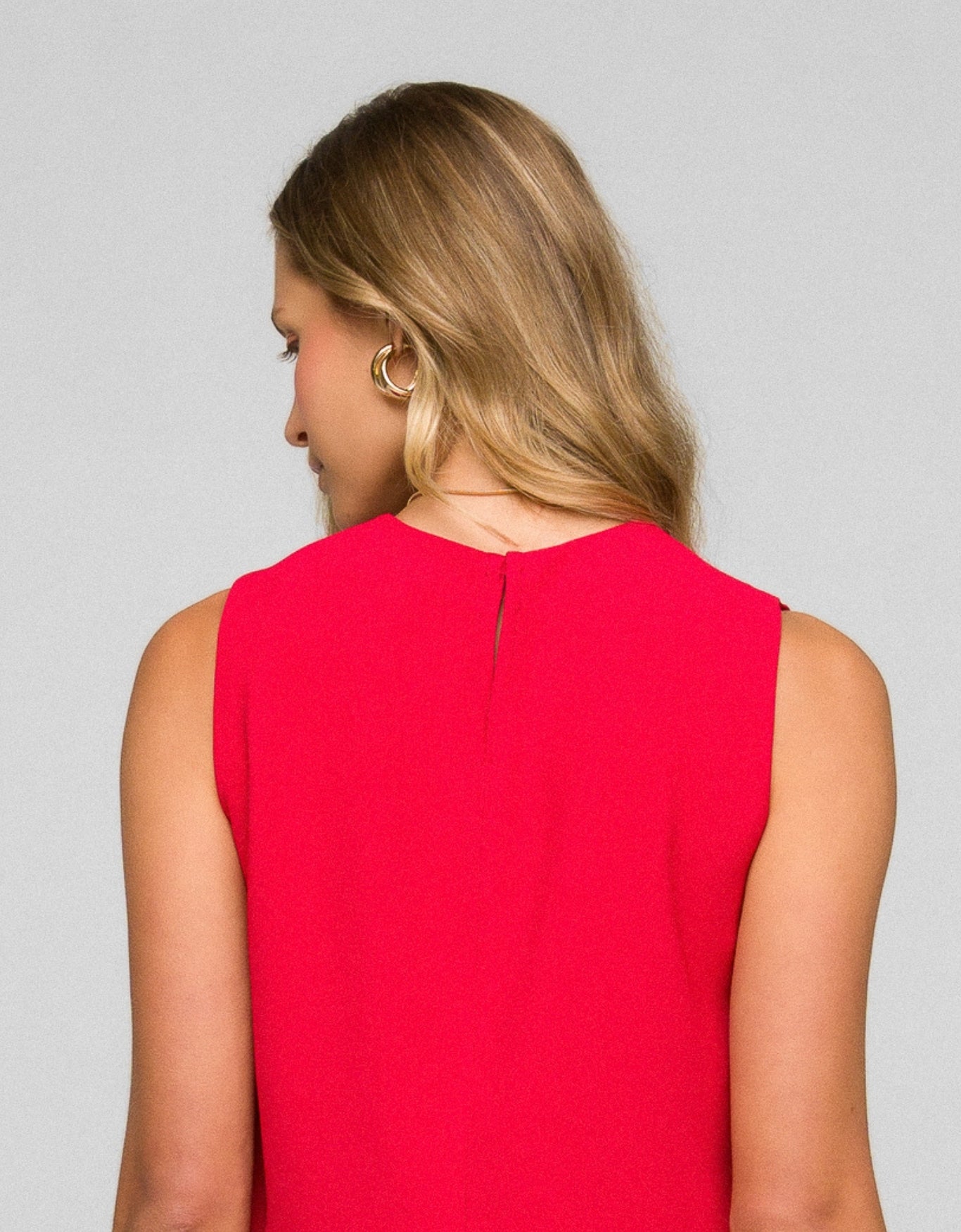 BLUSA CLARISSA MADRE REINA CREPE PATOU VERMELHO CHERRY