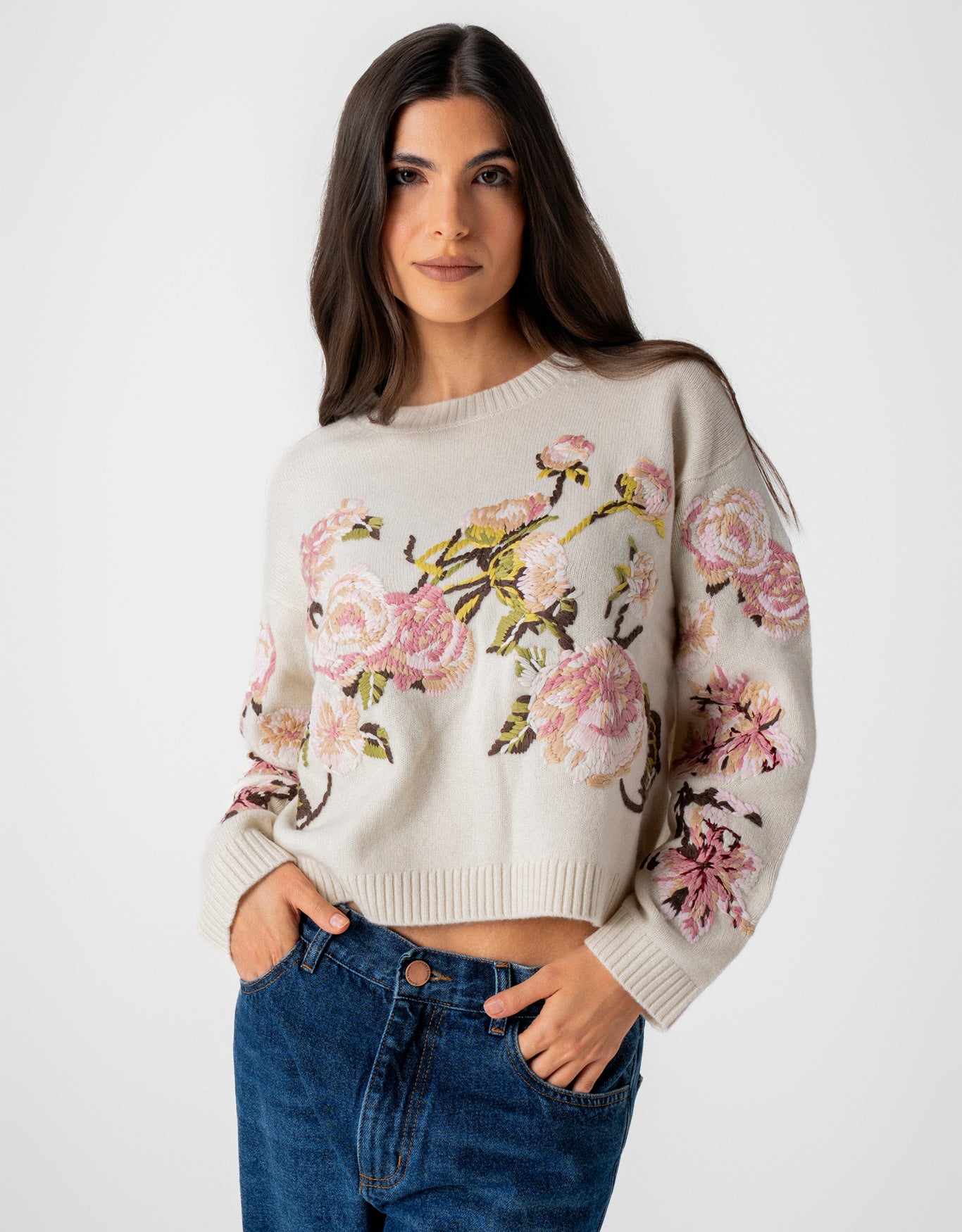 BLUSA FLOWERS MADRE REINA LÃ CRU