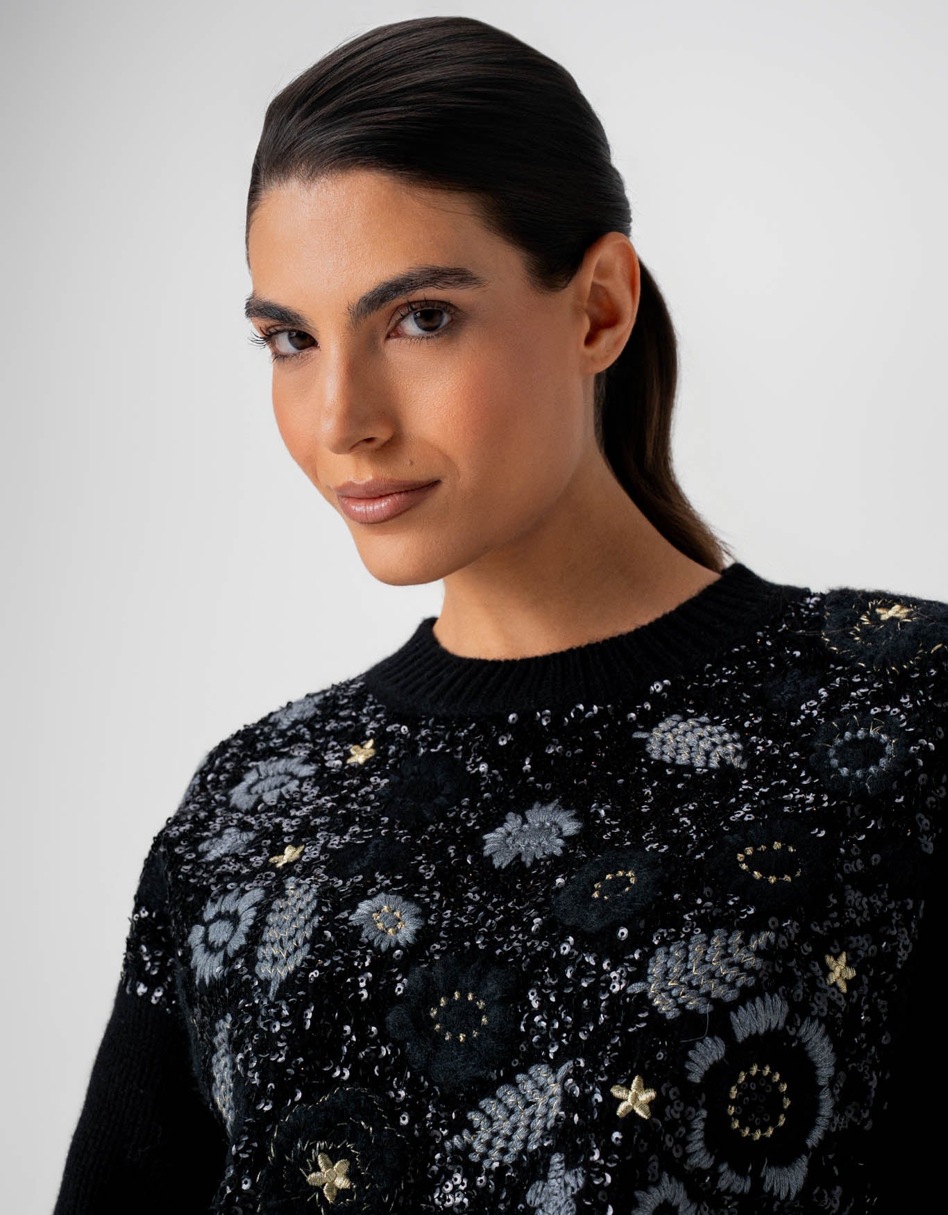 BLUSA GARDEN MADRE REINA LÃ PRETO