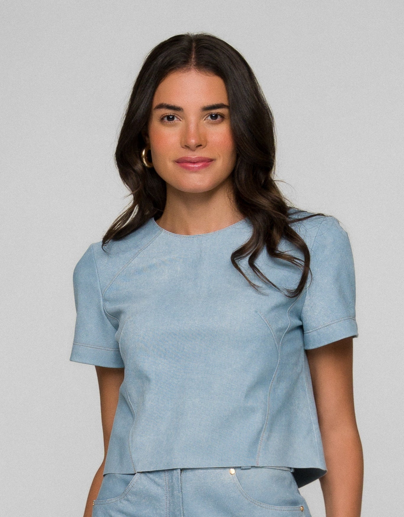 BLUSA GIULIA MADRE REINA BLUE DENIM