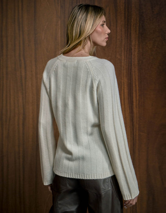 BLUSA GIULIA MADRE REINA CASHMERE OFF WHITE