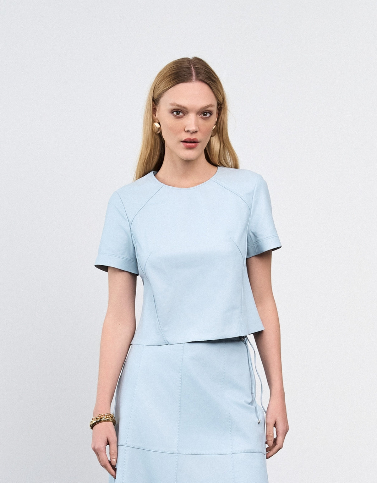 BLUSA GIULIA MADRE REINA COURO BLUE DAY