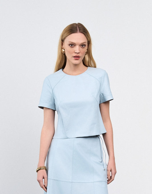 BLUSA GIULIA MADRE REINA COURO BLUE DAY