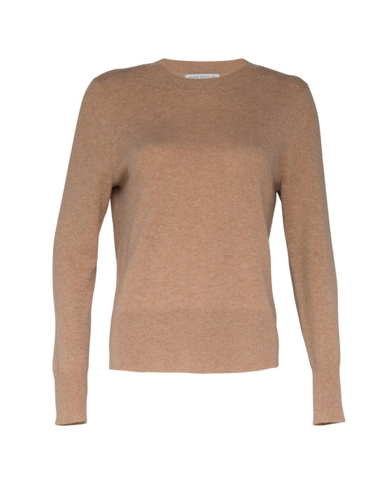 BLUSA GOLA REDONDA EM CASHMERE CAMEL
