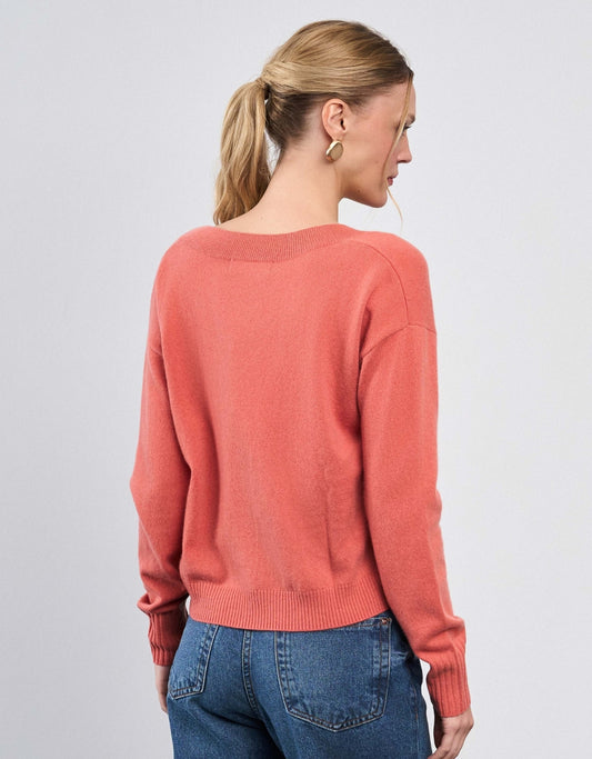 BLUSA GOLA V MADRE REINA CASHMERE ORANGE