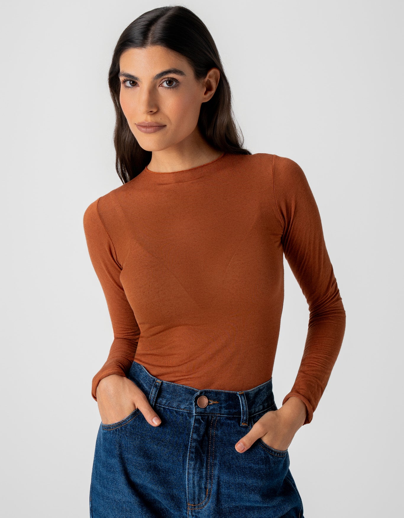 BLUSA KAREN MADRE REINA MALHA/CASHMERE LARANJA AMBAR