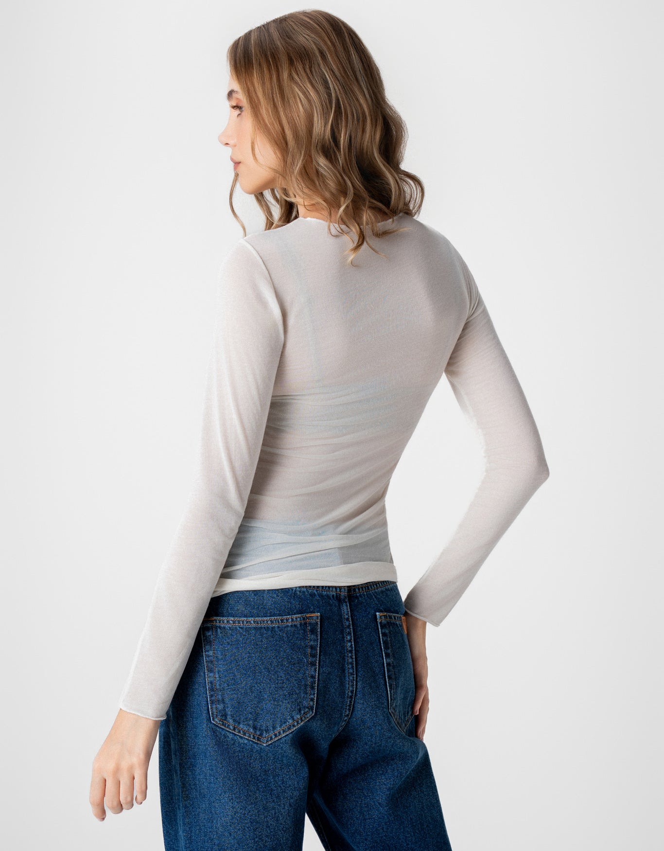 BLUSA KAREN MADRE REINA MALHA/CASHMERE OFF WHITE