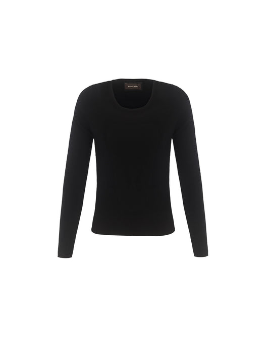 BLUSA MARI MADRE REINA TRICOT PRETO