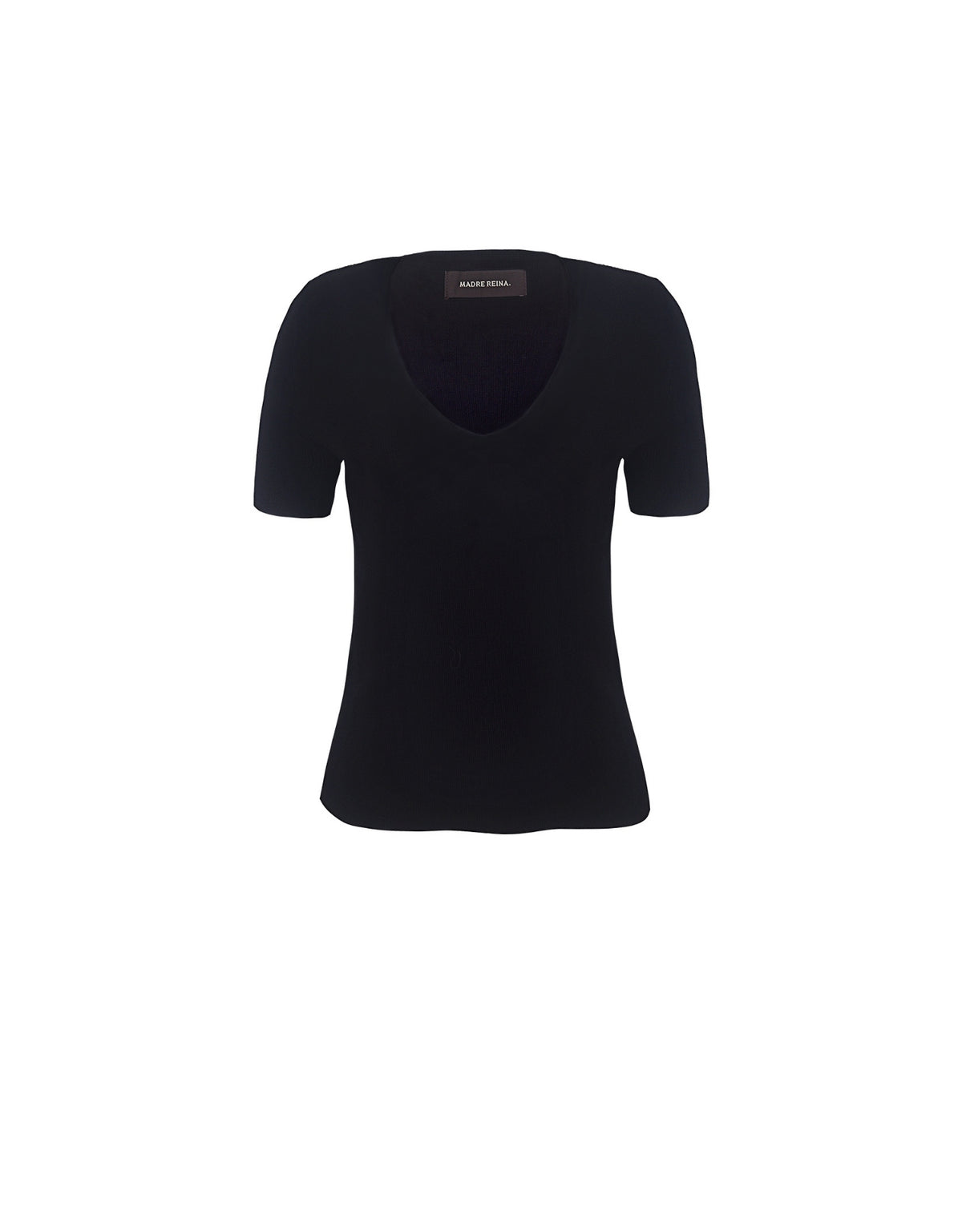 BLUSA MARI MANGA CURTA MADRE REINA TRICOT PRETO