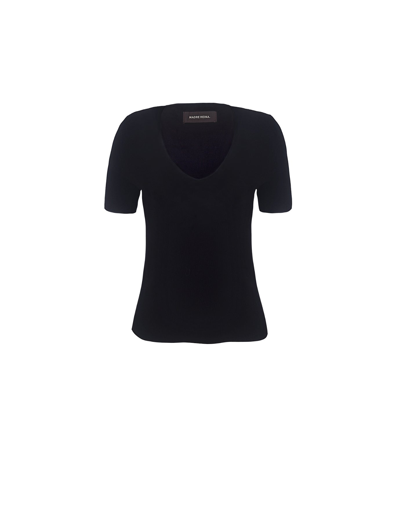 BLUSA MARI MANGA CURTA MADRE REINA TRICOT PRETO