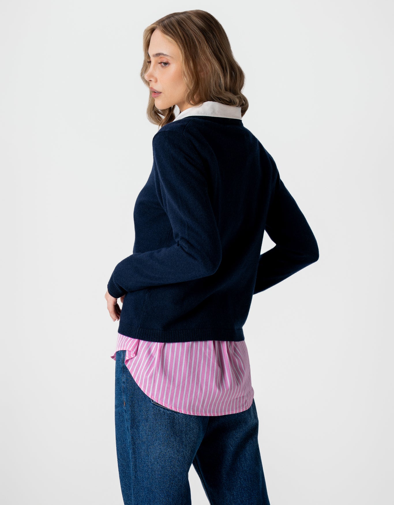 BLUSA MARIAH MADRE REINA CASHMERE MARINHO