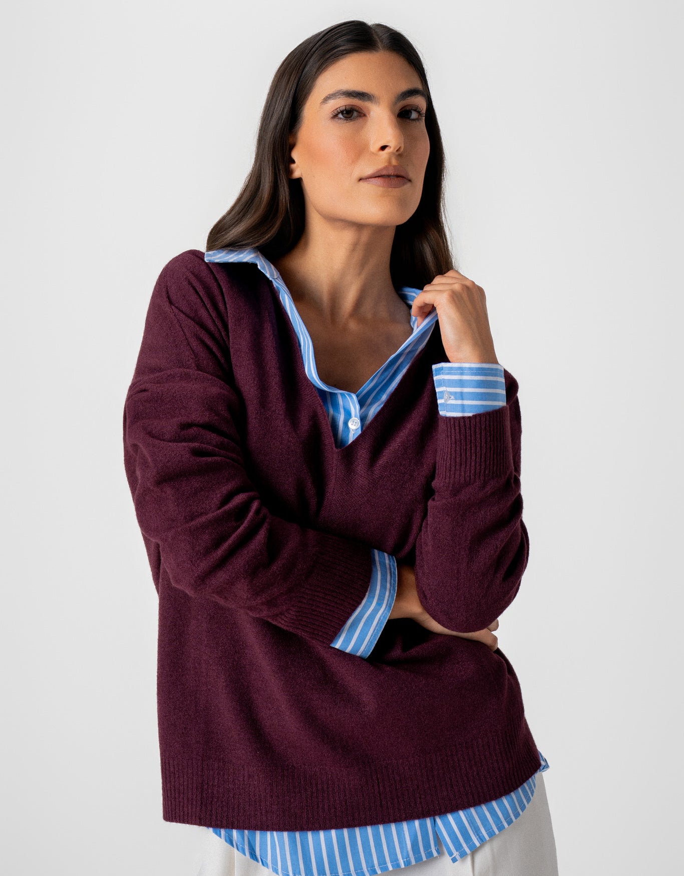 BLUSA MELINDA MADRE REINA TRICOT AMEIXA