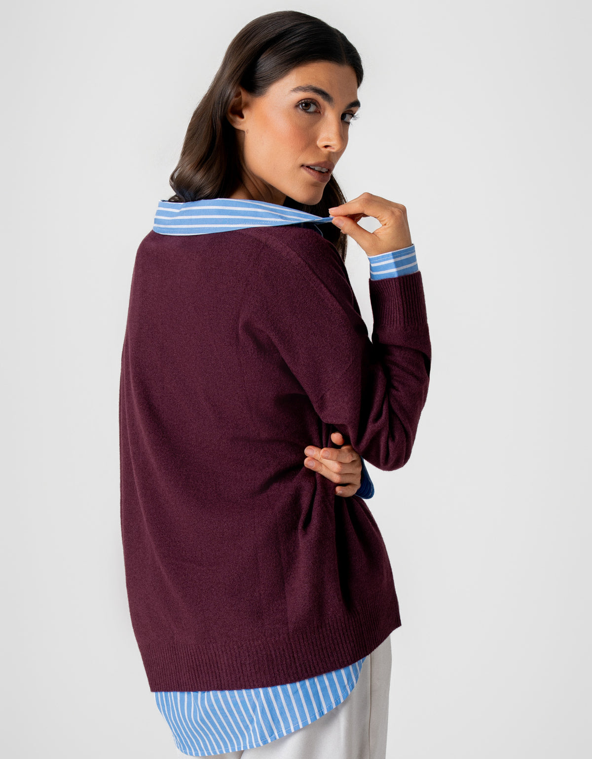 BLUSA MELINDA MADRE REINA TRICOT AMEIXA