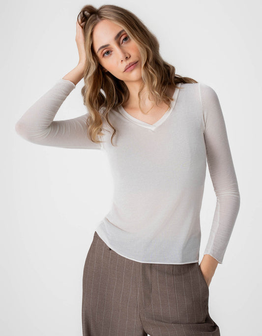 BLUSA NAT MADRE REINA MODAL CASHMERE OFF WHITE