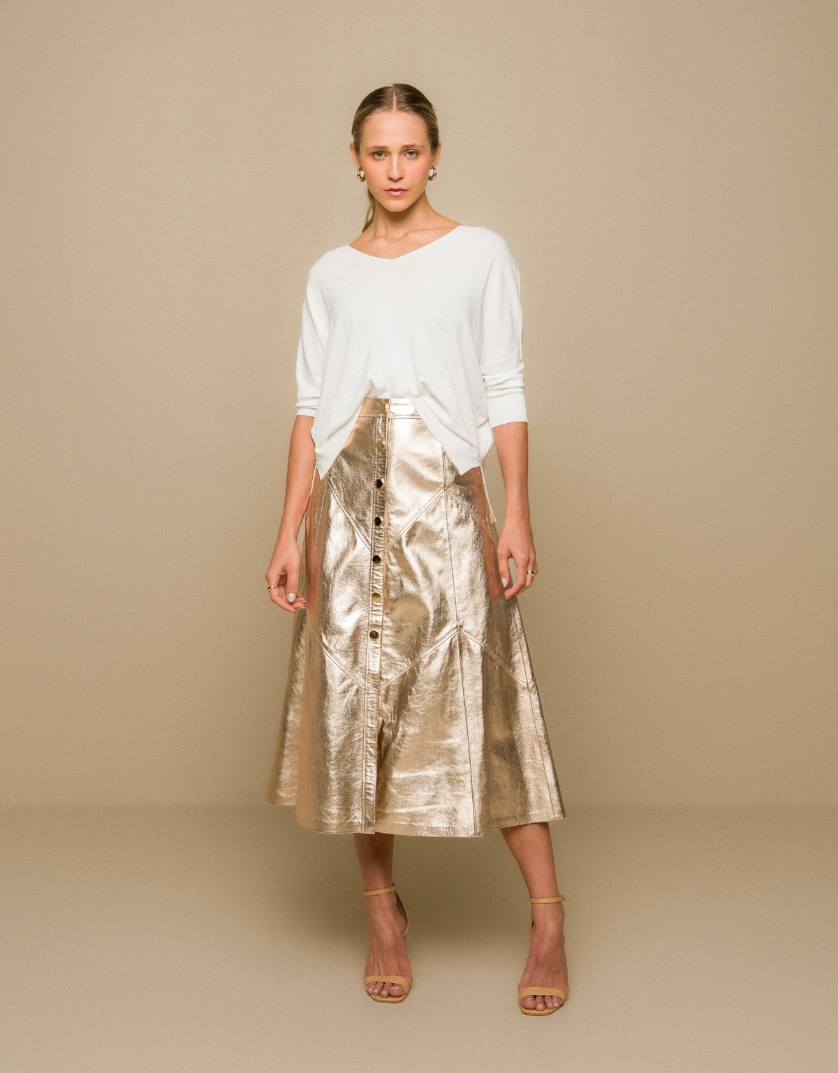 BLUSA OVER MADRE REINA TRICOT BRANCO